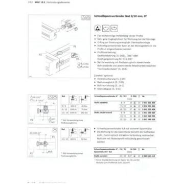 Bosch Dutch Germany Rexroth Aluprofil Schnellspannverbinder 0°, Nummer 3 842 535 458