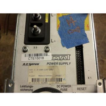 REXROTH Japan France INDRAMAT KDV1.3-100-220-300-115 POWER SUPPLY AC SERVO CONTROLLER DRIVE