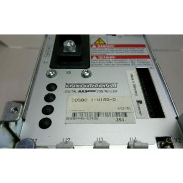 INDRAMAT/REXROTH USA Dutch  DDS02.1-W100-D  DIGITAL A.C. SERVO DRIVE CONTROLLER  R91124547