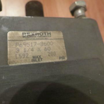 REXROTH India Greece CYLINDER, P69517-3600, 3-1/4 X 60, L592, MAX 200 PSI, STROKE 60&#034;