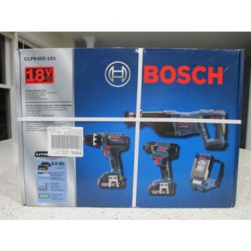 Bosch CLPK495-181 **** 4-Tool 18-Volt Lithium Ion Cordless Combo Kit