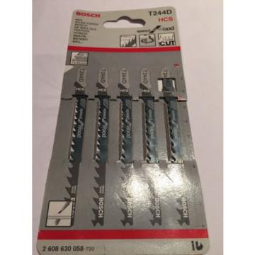 Bosch T244D Jigsaw Blade - Speed for Wood (5 Pack) 2608630058