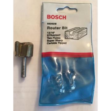 NEW BOSCH 13/16&#034; STRAIGHT TWO FLUTES CARBIDE TIPPED ROUTER BIT 85262M USA