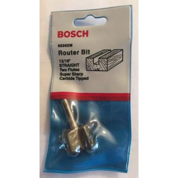 NEW BOSCH 13/16&#034; STRAIGHT TWO FLUTES CARBIDE TIPPED ROUTER BIT 85262M USA