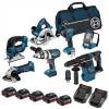 Bosch 18 volt cordless li-on 7 piece 4.0ah kit BOS18VKIT10 #1 small image