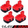 4x 14.4V 2.0AH Battery For Bosch BAT038 BAT040 BAT140 2607335276, 2607335533 #1 small image