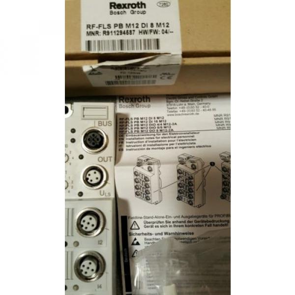 REXROTH USA Singapore  RF-FLS PB M12 DI 8 M12, MPN R911294587   **NEW** #2 image