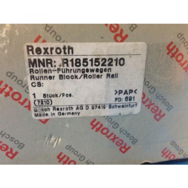 NEW France Korea BOSCH REXROTH R185152210 RUNNER BLOCK &amp; ROLLER RAIL 7210 (U4) #2 image