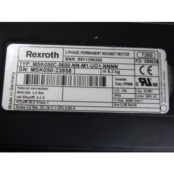 Rexroth China Russia MSK050C-0600-NN-M1-UG1-NNNN SERVO MOTOR #6 image