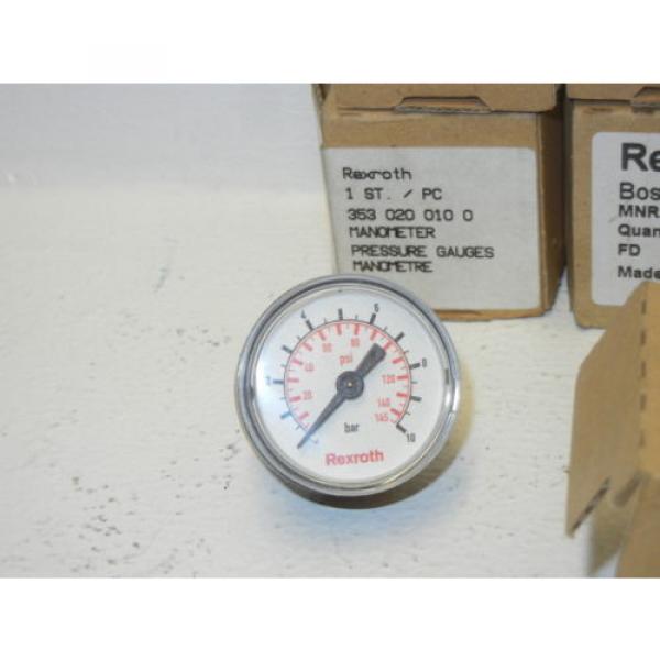 LOT Dutch china OF 5 REXROTH BOSCH 353 020 0100 NEW MANOMETER PRESSURE GAUGES 3530200100 #2 image