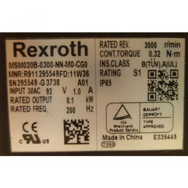 Rexroth Italy India MSM020B-0300-NN-M0-CG0 Servomotor #4 image