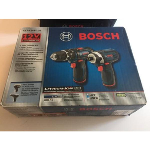 NEW BOSCH 12V Max Hammer Drill/Impact Driver 2-Tool Lithium-Ion Kit CLPK241-120 #1 image