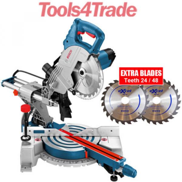 Bosch GCM800SJ  8&#034; Mitre Saw + 2 Excel Blades T24/T48 110V 0601B19060 #1 image