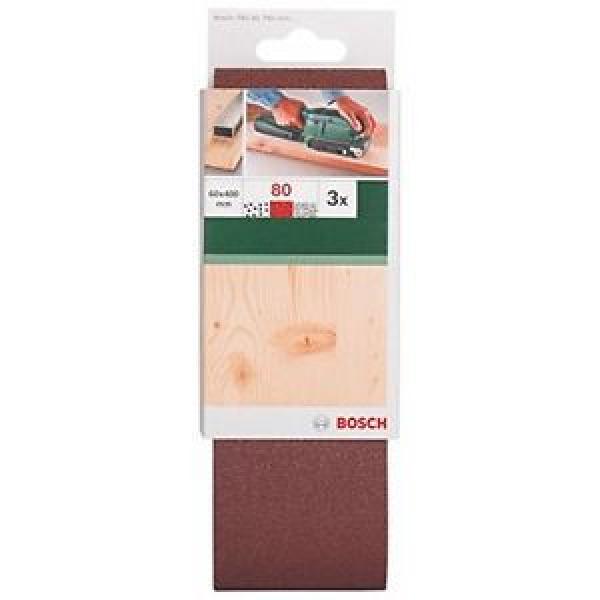 Bosch 3 Nastri Abrasivi per Levigatrice Nastro Senza Fori, 60 x 400 mm, G 80 #1 image