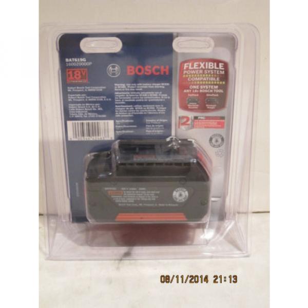 Bosch 18 Volt Lithium-Ion Cordless Tool Fat Pack Batt BAT619G w/Fuel Gauge-NISP! #2 image